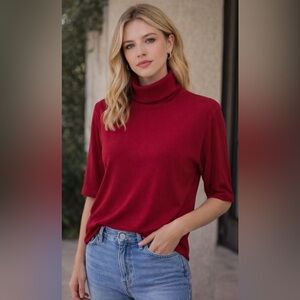 LAUREN by Ralph Lauren Red Turtleneck